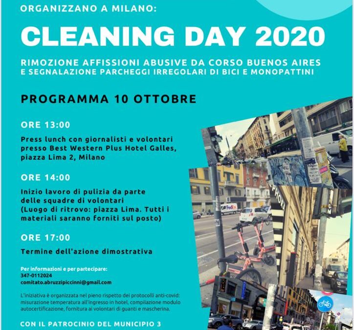 Sabato 10 Ottobre – Cleaning Day 2020